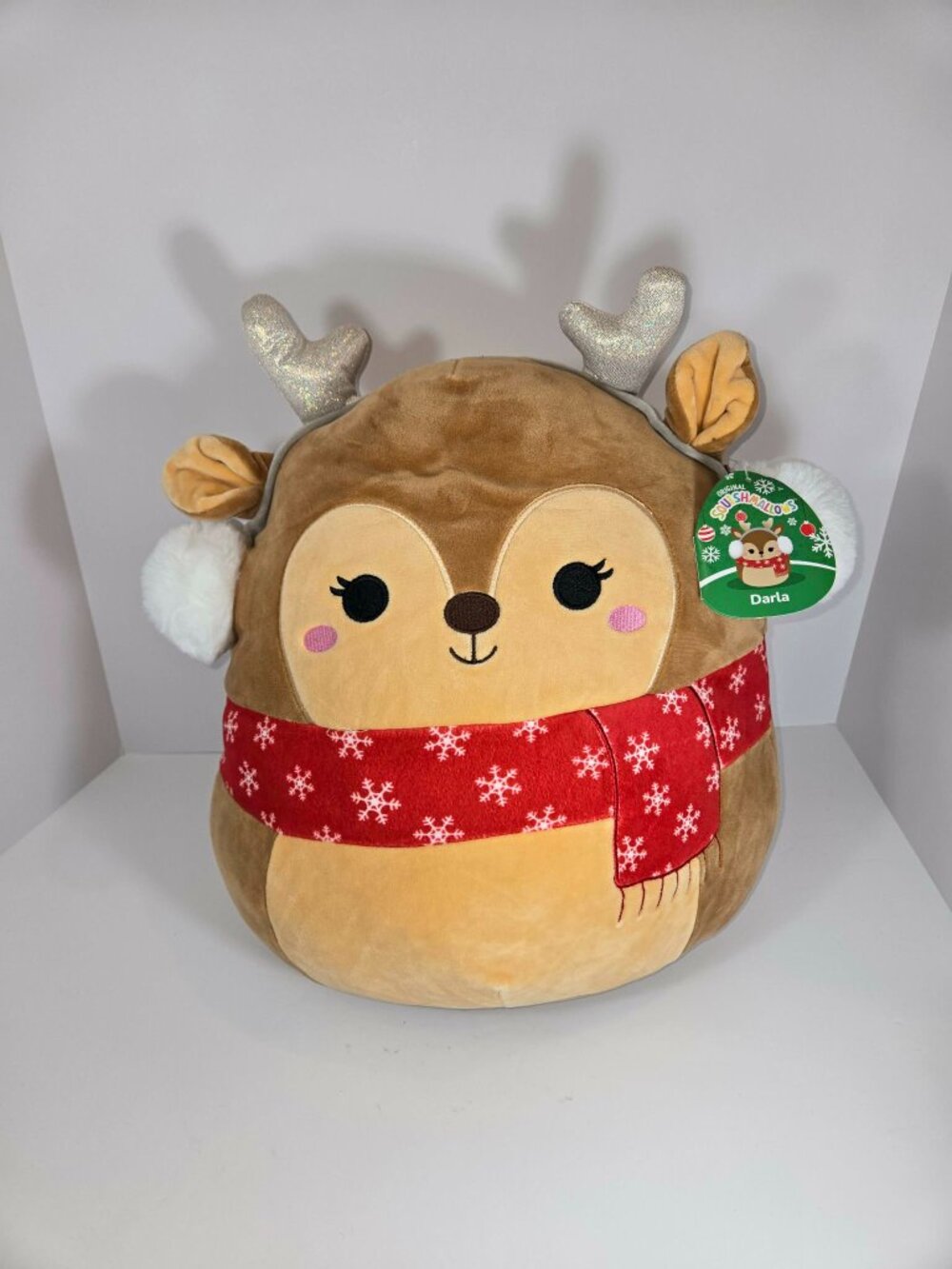 Squishmallows Darla Reindeer Plush 14” – Holiday Christmas Edition